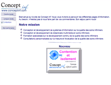 Tablet Screenshot of conceptinf.com